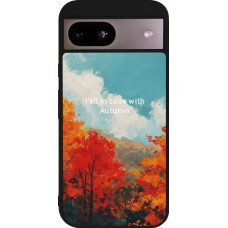 Coque Google Pixel 8a - Silicone rigide noir Autumn 25 Fall in love