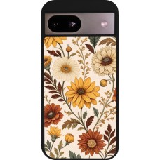 Coque Google Pixel 8a - Silicone rigide noir Autumn 25 Flower pattern