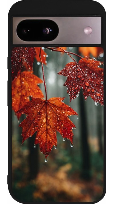 Coque Google Pixel 8a - Silicone rigide noir Autumn 25 Rain