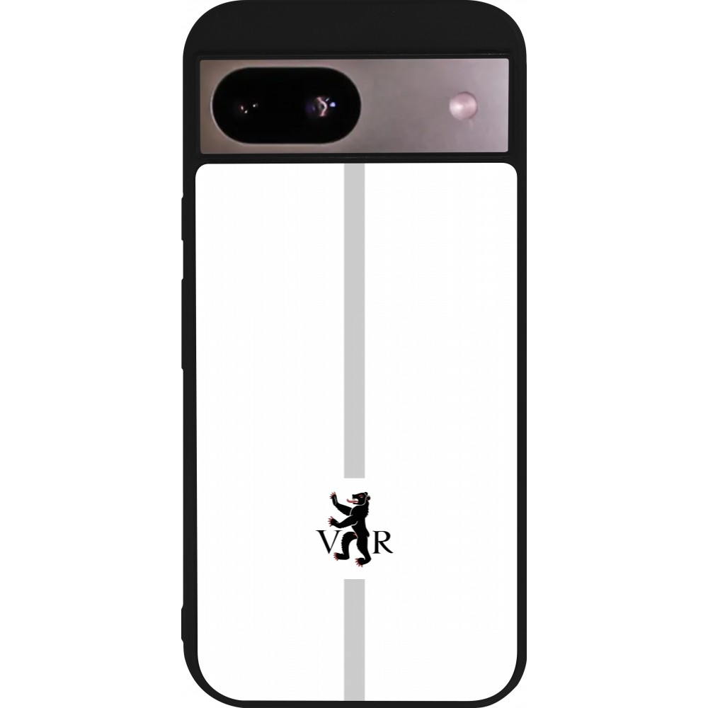Google Pixel 8a Case Hülle - Silikon schwarz Kanton AR weiss
