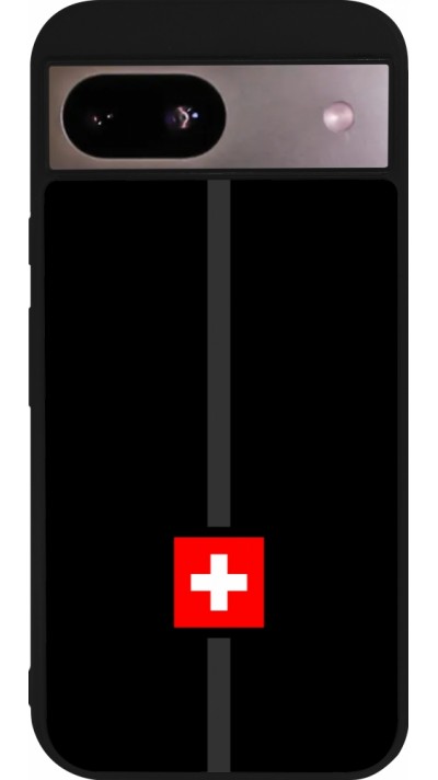 Coque Google Pixel 8a - Silicone rigide noir Canton CH noir