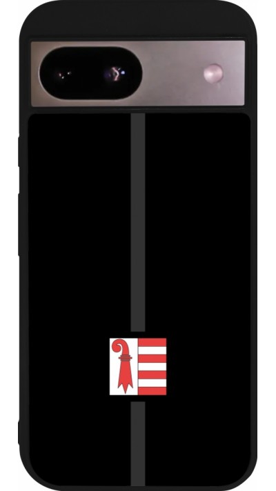 Coque Google Pixel 8a - Silicone rigide noir Canton JU noir