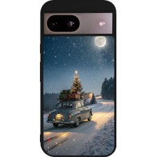 Coque Google Pixel 8a - Silicone rigide noir Christmas 25 Car with Tree Xmas
