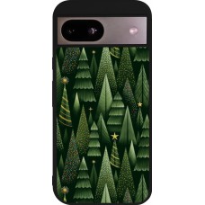 Coque Google Pixel 8a - Silicone rigide noir Christmas 25 Pattern Xmas Tree