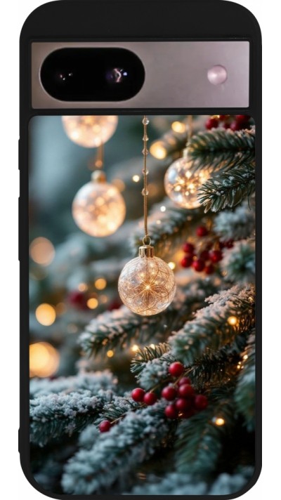 Coque Google Pixel 8a - Silicone rigide noir Christmas 25 Xmas Decorated Tree