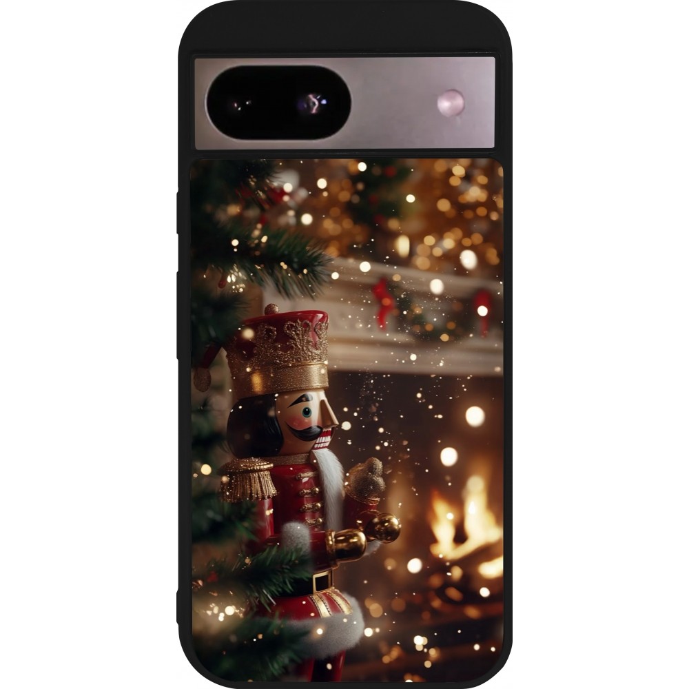 Coque Google Pixel 8a - Silicone rigide noir Christmas 25 Xmas Nutcracker