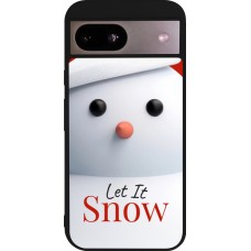 Coque Google Pixel 8a - Silicone rigide noir Christmas 25 Xmas Snowman