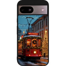 Coque Google Pixel 8a - Silicone rigide noir Christmas 25 Xmas Train