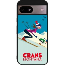 Google Pixel 8a Case Hülle - Silikon schwarz Crans-Montana Ski Downhill