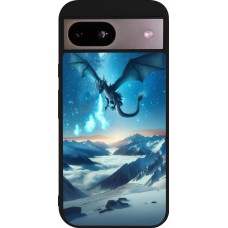 Google Pixel 8a Case Hülle - Silikon schwarz Drache nächtliche Berg