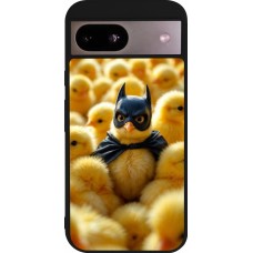 Coque Google Pixel 8a - Silicone rigide noir Easter 2026 Chicken Batman