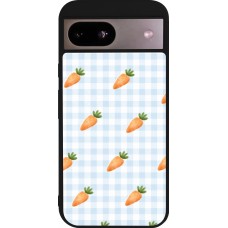 Coque Google Pixel 8a - Silicone rigide noir Easter 2026 Pattern carrots