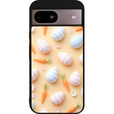 Coque Google Pixel 8a - Silicone rigide noir Easter 2026 Pattern Easter