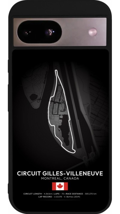 Coque Google Pixel 8a - Silicone rigide noir F1 Track 2025 Canada