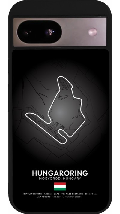 Coque Google Pixel 8a - Silicone rigide noir F1 Track 2025 Hungary