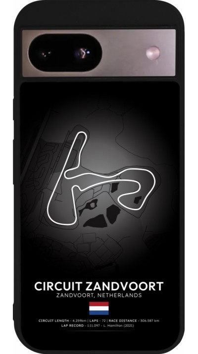 Coque Google Pixel 8a - Silicone rigide noir F1 Track 2025 Netherlands