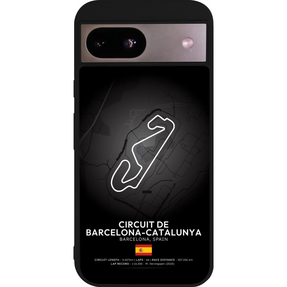 Coque Google Pixel 8a - Silicone rigide noir F1 Track 2025 Spain