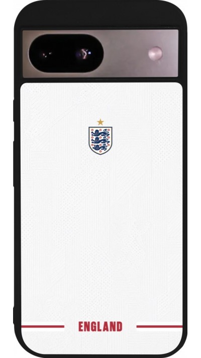 Coque Google Pixel 8a - Silicone rigide noir Maillot de football Angleterre 2026 personnalisable