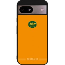 Coque Google Pixel 8a - Silicone rigide noir Maillot de football Australie 2026 personnalisable