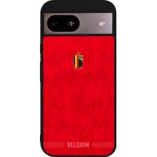 Coque Google Pixel 8a - Silicone rigide noir Maillot de football Belgique 2026 personnalisable