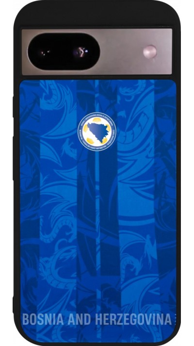 Coque Google Pixel 8a - Silicone rigide noir Maillot de football Bosnie-Herzégovine 2026 personnalisable