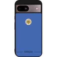 Coque Google Pixel 8a - Silicone rigide noir Maillot de football Curaçao 2026 personnalisable