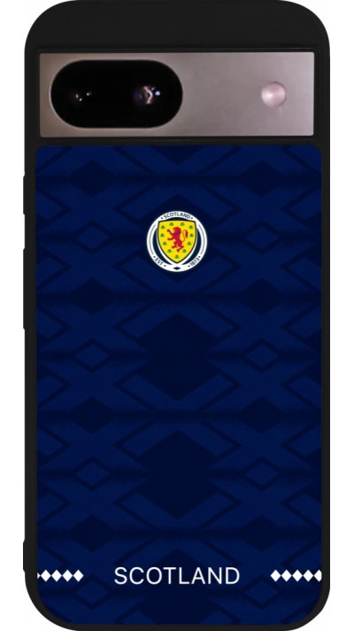 Coque Google Pixel 8a - Silicone rigide noir Maillot de football Ecosse 2026 personnalisable