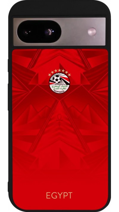 Coque Google Pixel 8a - Silicone rigide noir Maillot de football E?gypte 2026 personnalisable