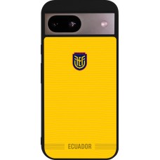 Coque Google Pixel 8a - Silicone rigide noir Maillot de football Équateur 2026 personnalisable