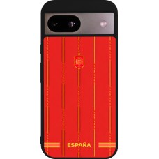 Coque Google Pixel 8a - Silicone rigide noir Maillot de football Espagne 2026 personnalisable
