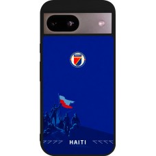 Coque Google Pixel 8a - Silicone rigide noir Maillot de football Haiti 2026 personnalisable