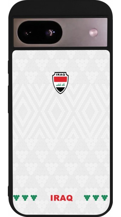 Coque Google Pixel 8a - Silicone rigide noir Maillot de football Irak 2026 personnalisable