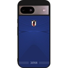 Coque Google Pixel 8a - Silicone rigide noir Maillot de football Japon 2026 personnalisable