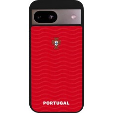 Coque Google Pixel 8a - Silicone rigide noir Maillot de football Portugal 2026 personnalisable