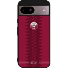Coque Google Pixel 8a - Silicone rigide noir Maillot de football Qatar 2026 personnalisable
