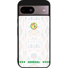 Coque Google Pixel 8a - Silicone rigide noir Maillot de football Sénégal 2026 personnalisable