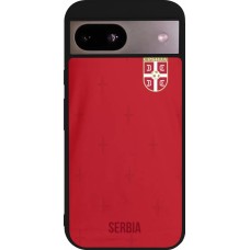 Google Pixel 8a Case Hülle - Silikon schwarz Serbien 2022 personalisierbares Fussballtrikot