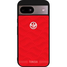Coque Google Pixel 8a - Silicone rigide noir Maillot de football Tunisie 2026 personnalisable