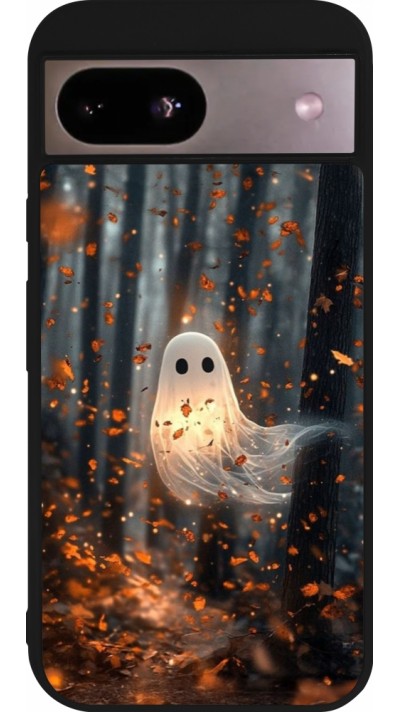 Google Pixel 8a Case Hülle - Silikon schwarz Halloween 2025 Ghost in the forest