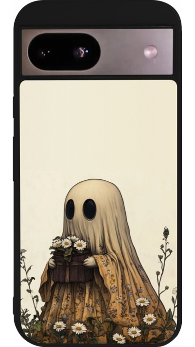 Google Pixel 8a Case Hülle - Silikon schwarz Halloween 2025 Ghost gardener