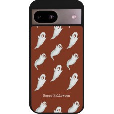 Google Pixel 8a Case Hülle - Silikon schwarz Halloween 2025 Pattern of ghosts