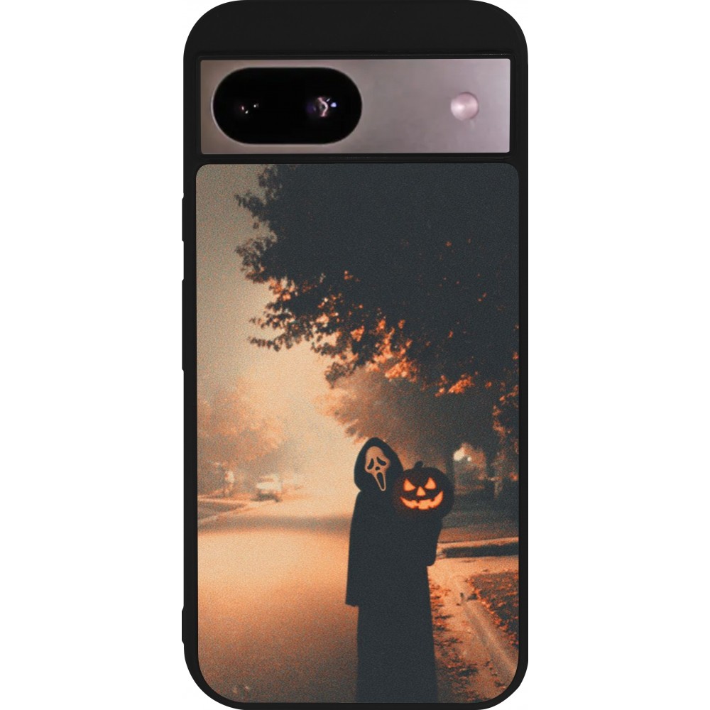 Google Pixel 8a Case Hülle - Silikon schwarz Halloween 2025 Scream