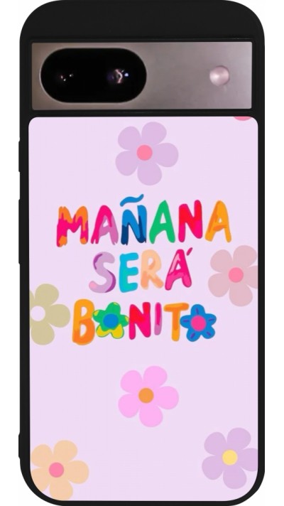 Coque Google Pixel 8a - Silicone rigide noir Karol G Manana sera bonito