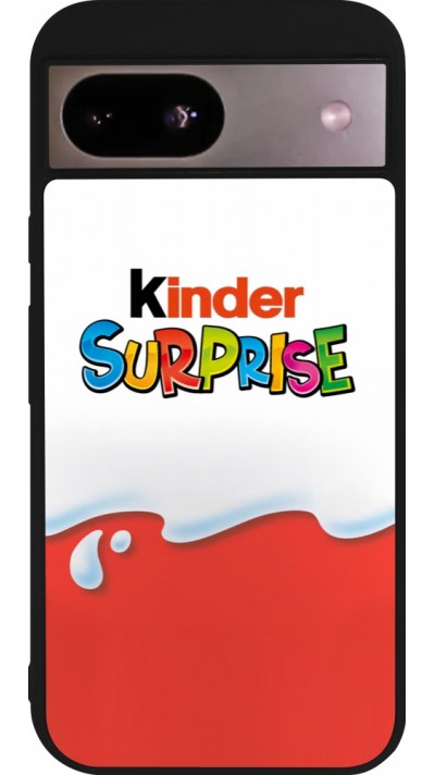 Coque Google Pixel 8a - Silicone rigide noir Kinder Surprise