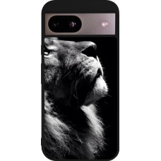 Google Pixel 8a Case Hülle - Silikon schwarz Lion looking up