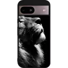 Google Pixel 8a Case Hülle - Silikon schwarz Lion looking up
