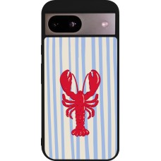 Coque Google Pixel 8a - Silicone rigide noir Red lobster 2026