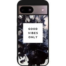 Google Pixel 8a Case Hülle - Silikon schwarz Marble Good Vibes Only