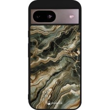 Google Pixel 8a Case Hülle - Silikon schwarz Oliv Marmor