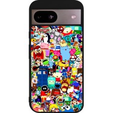 Google Pixel 8a Case Hülle - Silikon schwarz Mixed cartoons